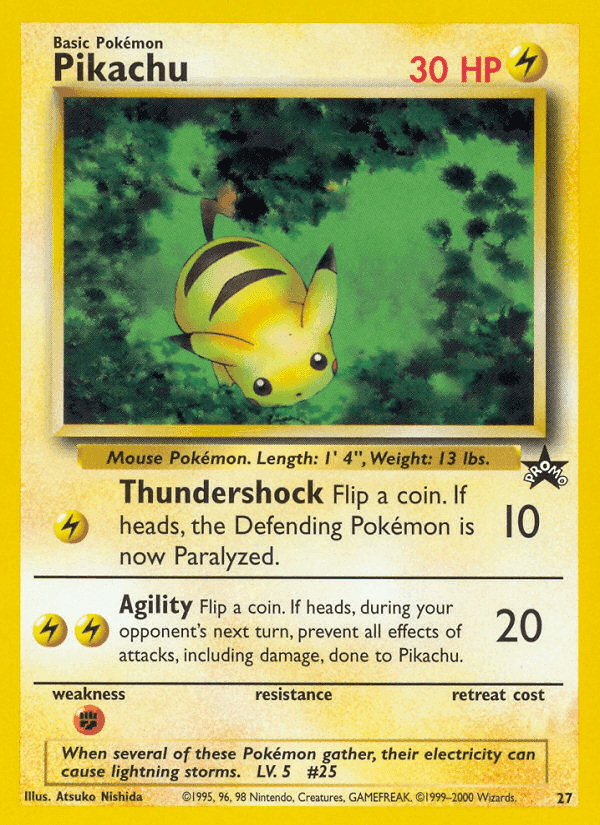 Pikachu, carta 27 di Wizards Black Star Promos