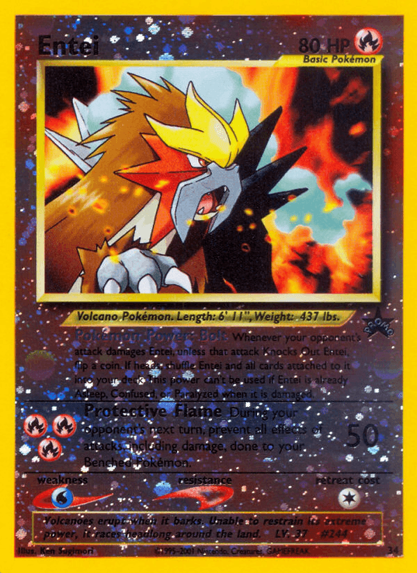 Entei, carta 34 de Wizards Black Star Promos