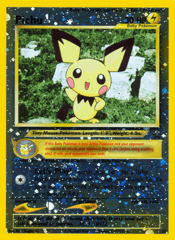 Pichu, carte 35 de Wizards Black Star Promos