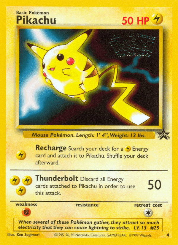 Pikachu, carta 4 de Wizards Black Star Promos