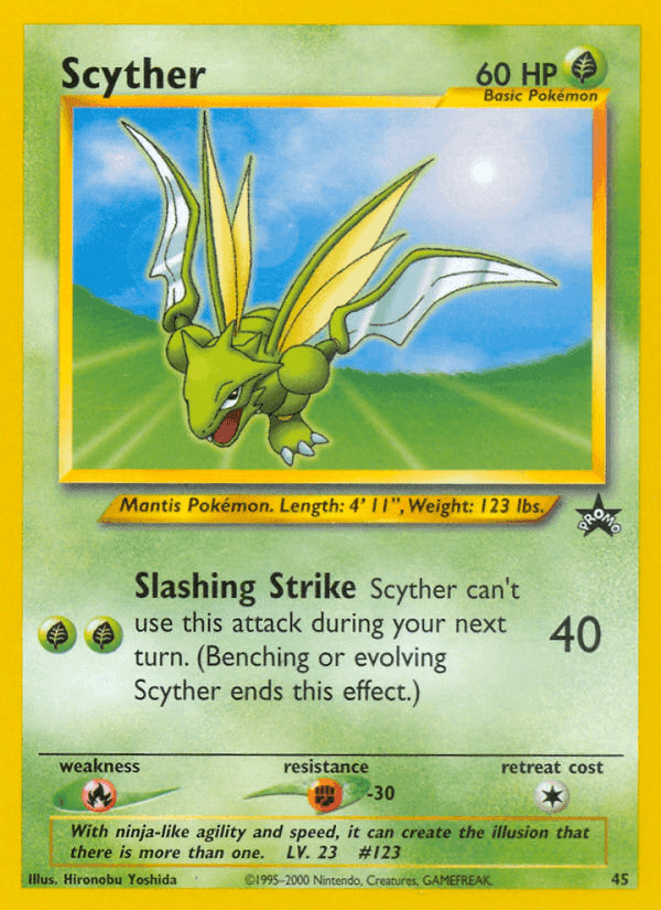 Scyther, carte 45 de Wizards Black Star Promos