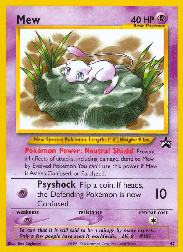 Mew, carta 47 de Wizards Black Star Promos