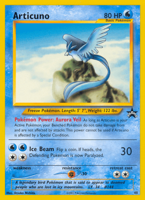 Articuno, carta 48 di Wizards Black Star Promos