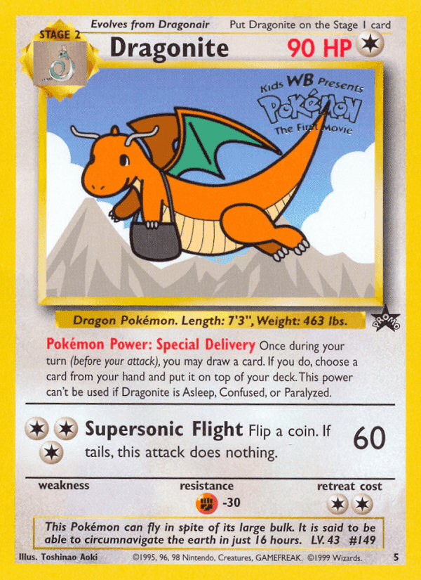Wizards Black Star Promos の 5 番、Dragonite