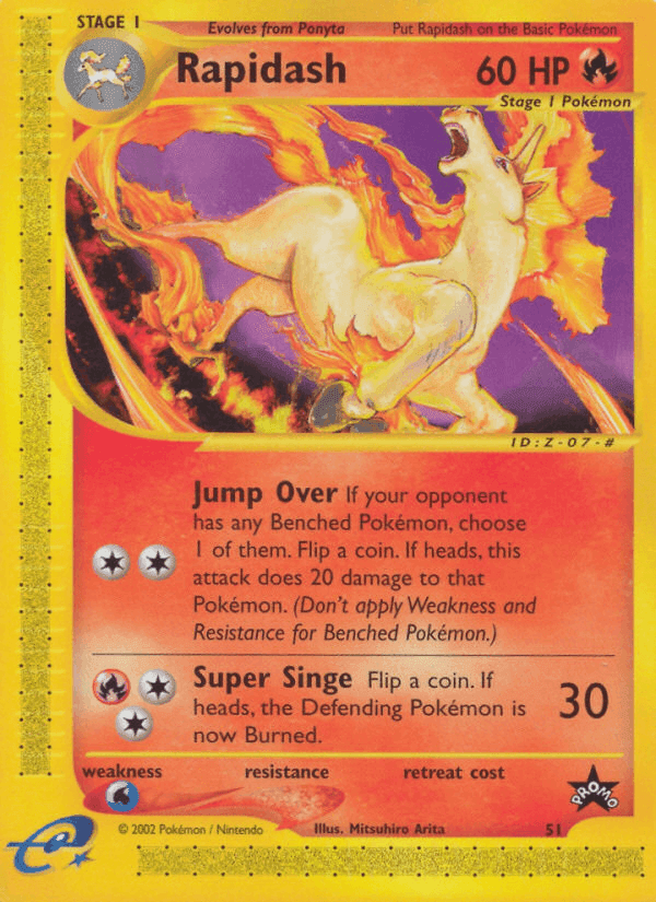 Rapidash, carta 51 di Wizards Black Star Promos