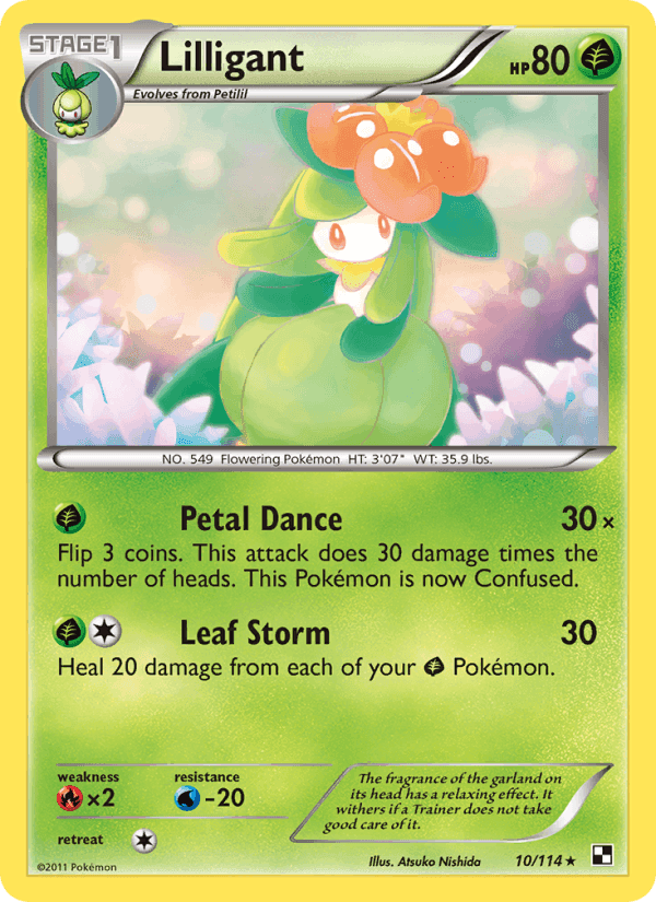 Lilligant, card 10 from Black & White