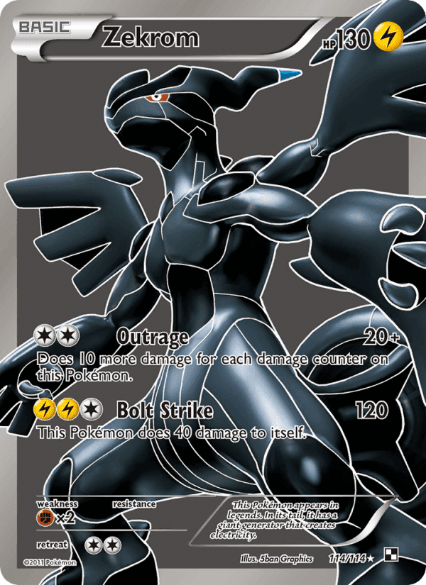 Zekrom, card 114 from Black & White