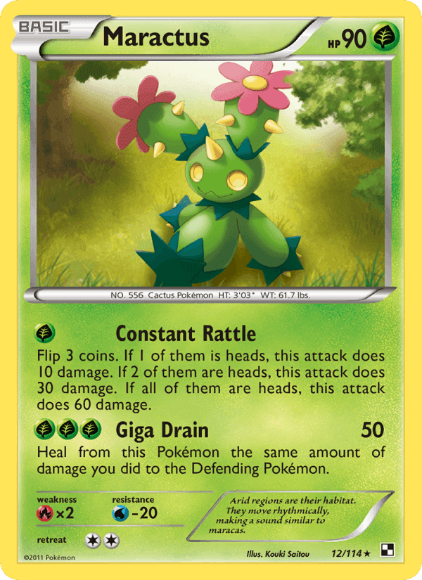 Maractus, card 12 from Black & White