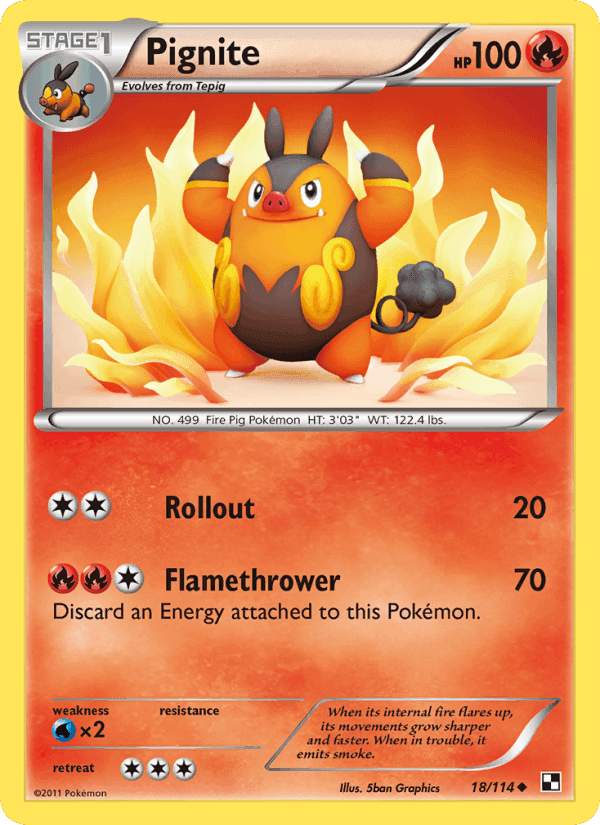 Pignite, card 18 from Black & White