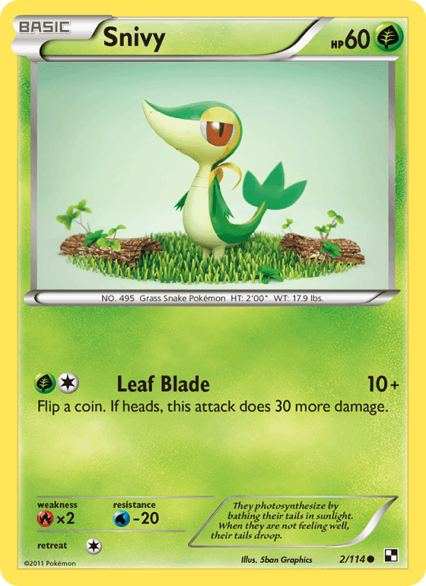 Snivy, carta 2 di Black & White