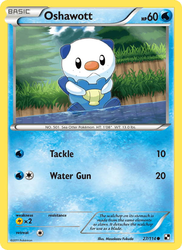 Oshawott, card 27 from Black & White