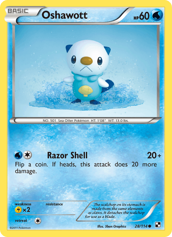 Black & White の 28 番、Oshawott