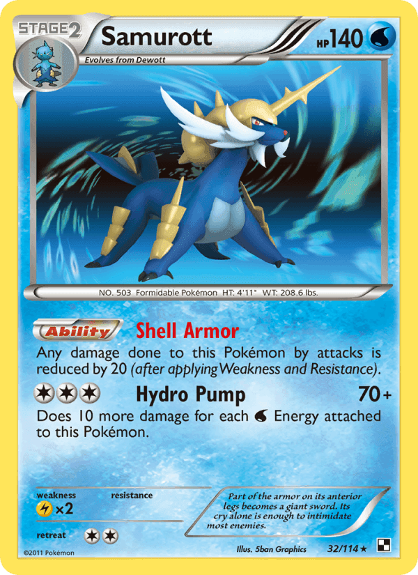 Samurott, card 32 from Black & White