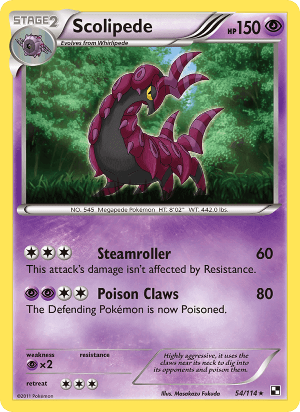 Scolipede, carta 54 de Black & White