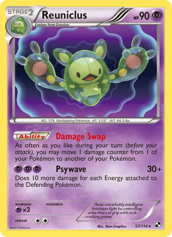 Reuniclus, card 57 from Black & White
