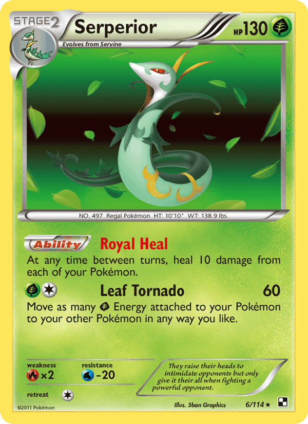 Serperior, card 6 from Black & White