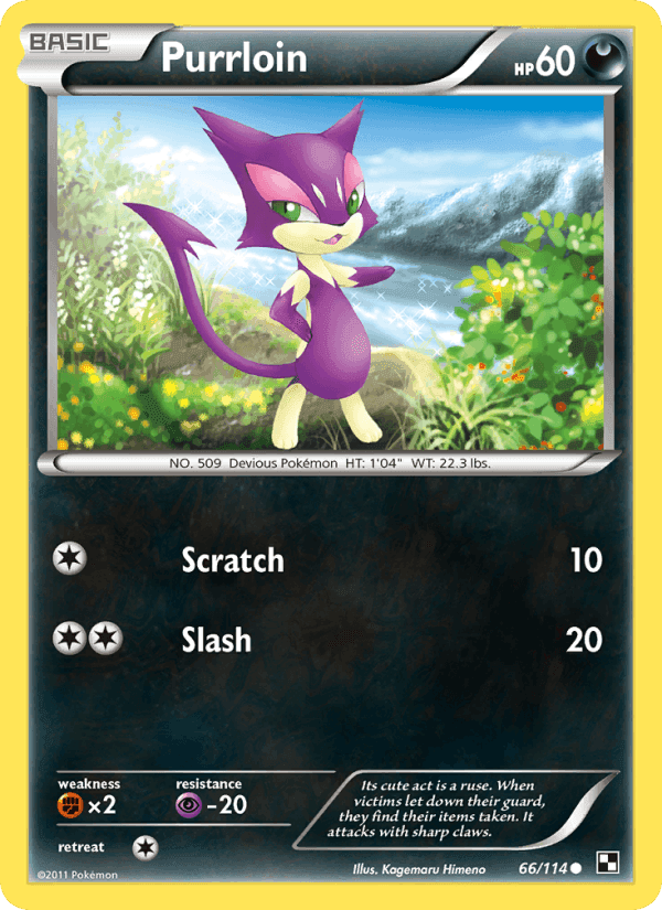Purrloin, card 66 from Black & White