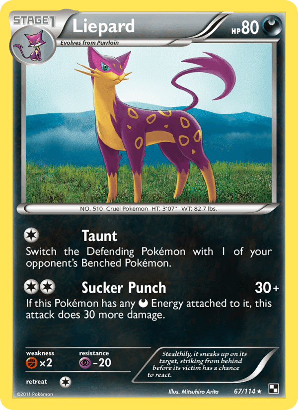 Liepard, card 67 from Black & White