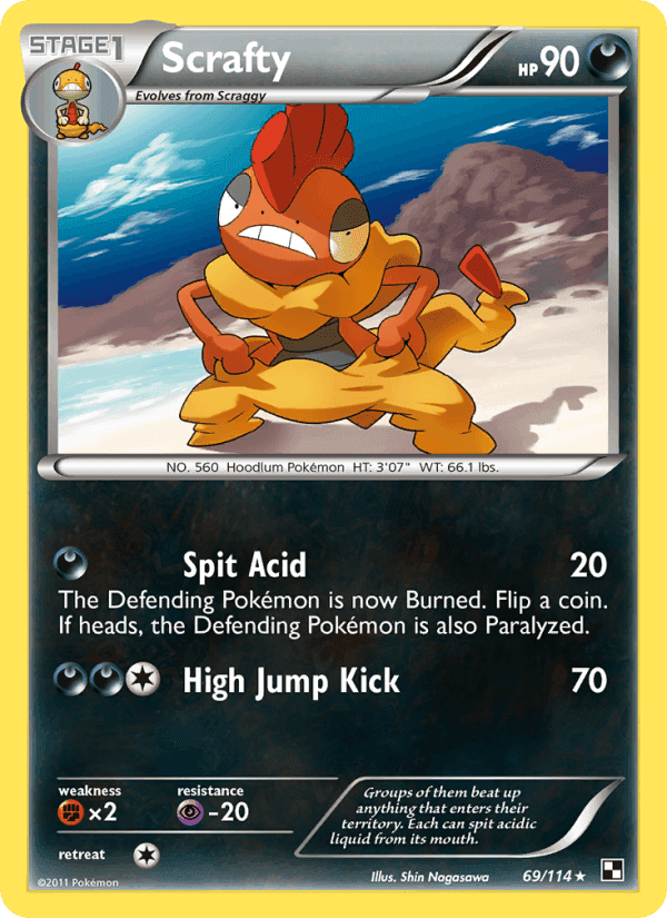 Scrafty, card 69 from Black & White