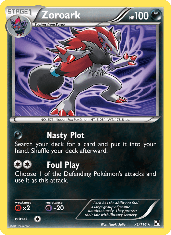 Zoroark, card 71 from Black & White