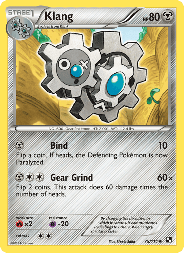 Klang, card 75 from Black & White