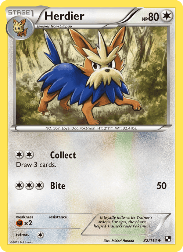 Herdier, card 82 from Black & White