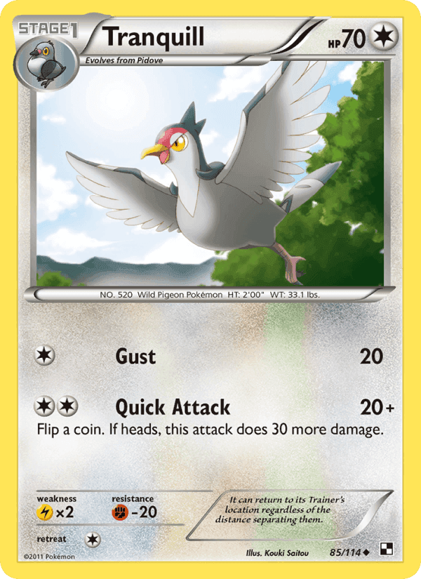 Tranquill, card 85 from Black & White
