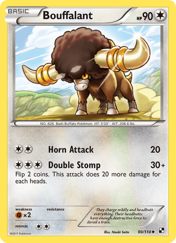 Bouffalant, card 90 from Black & White