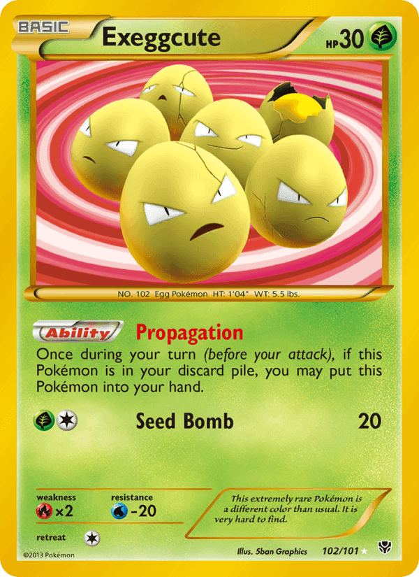 Exeggcute, card 102 from Plasma Blast