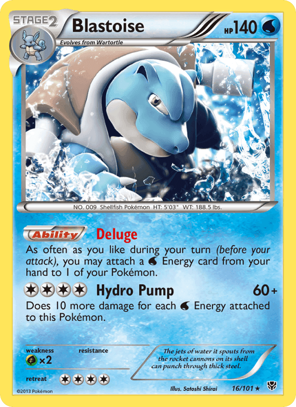 Blastoise, card 16 from Plasma Blast