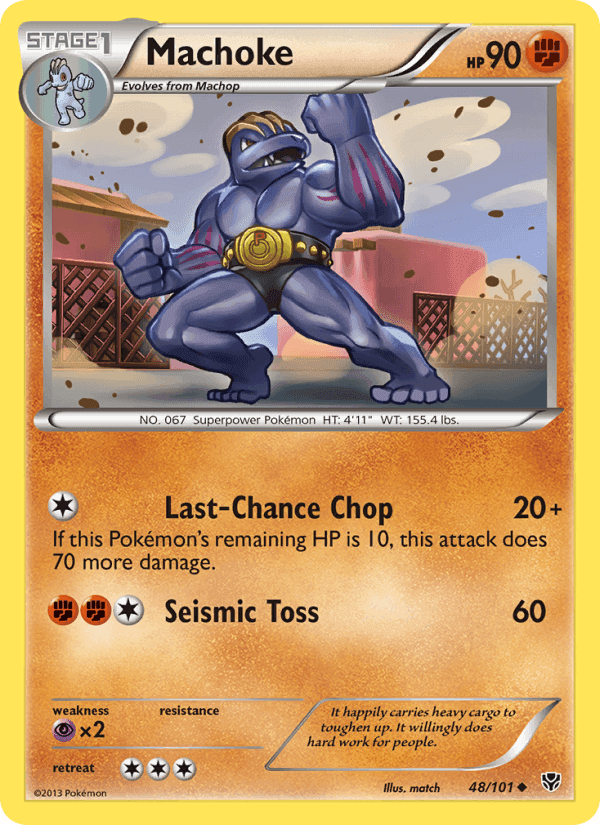 Machoke, card 48 from Plasma Blast