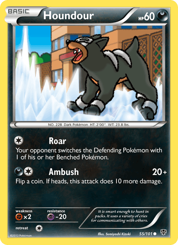 Houndour, carta 55 de Plasma Blast