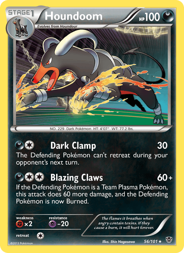 Houndoom, card 56 from Plasma Blast