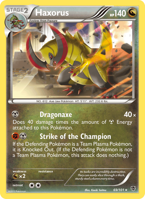 Haxorus, card 69 from Plasma Blast
