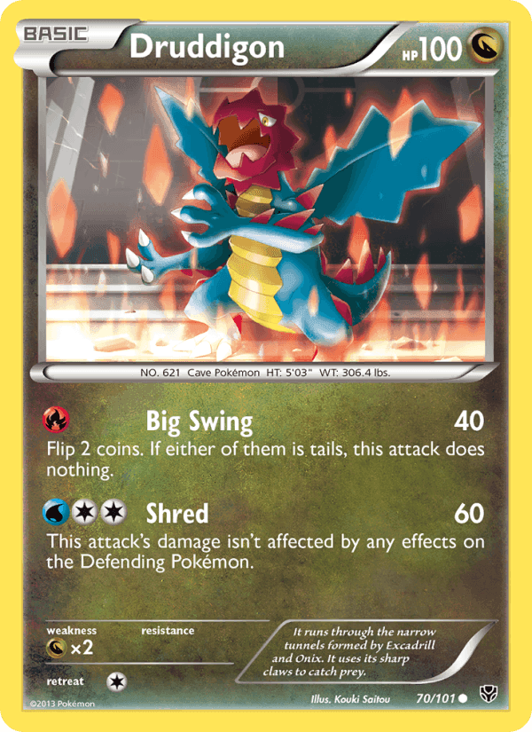 Druddigon, card 70 from Plasma Blast