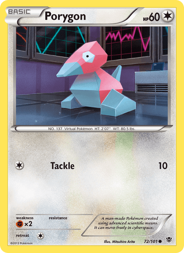Porygon, card 72 from Plasma Blast