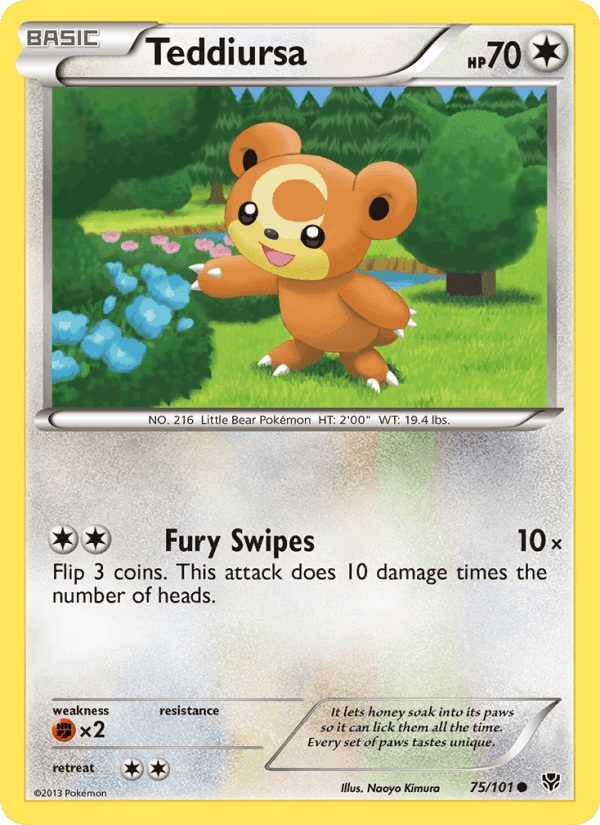 Teddiursa, card 75 from Plasma Blast