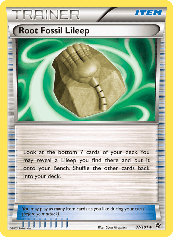 Root Fossil Lileep, card 87 from Plasma Blast