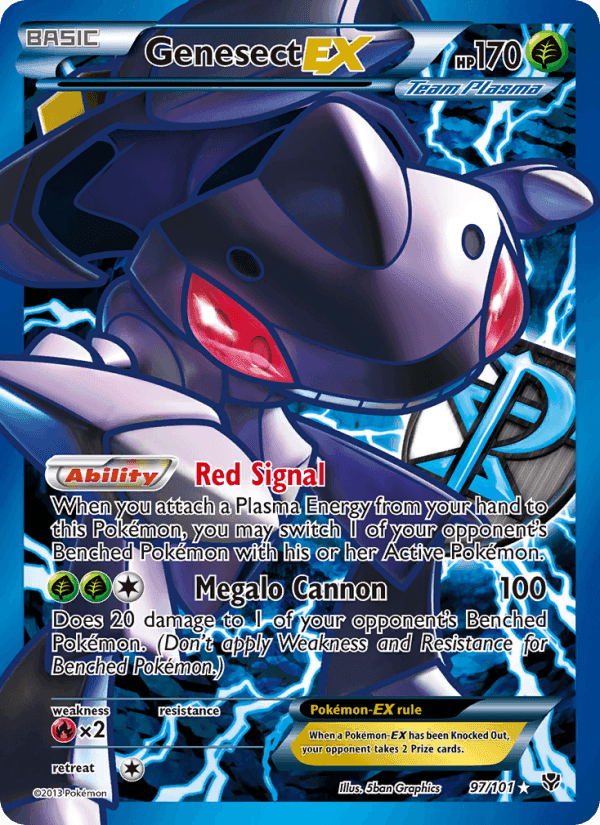 Genesect-EX, card 97 from Plasma Blast
