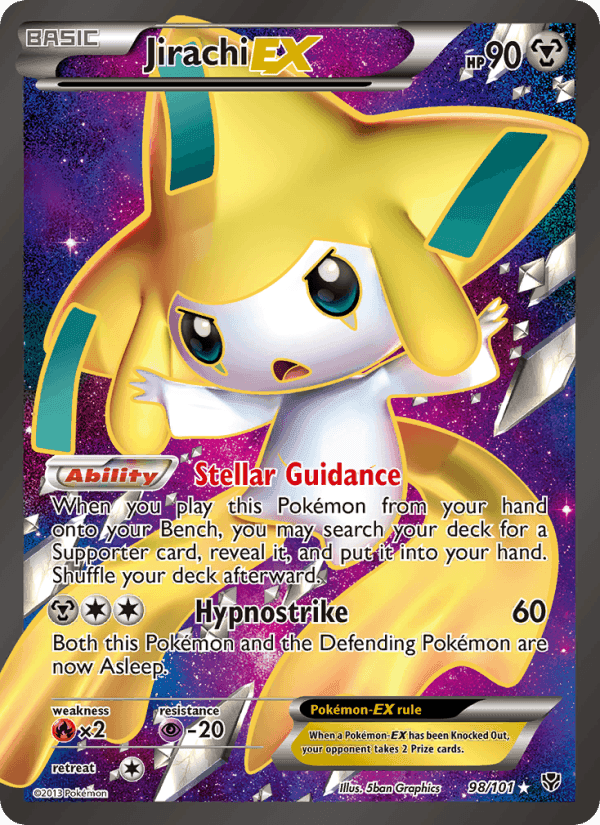 Jirachi-EX, card 98 from Plasma Blast
