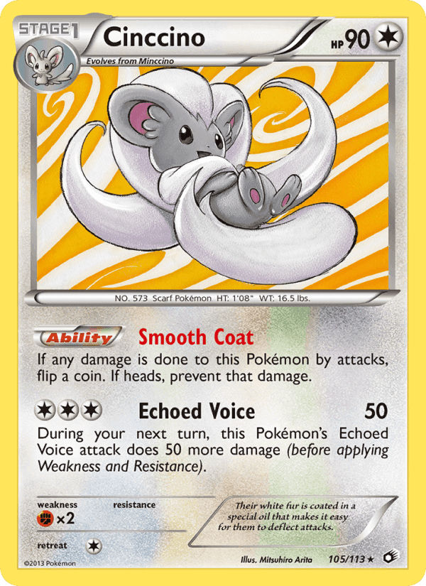 Cinccino, card 105 from Legendary Treasures