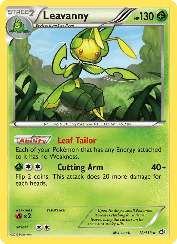 Leavanny, carte 12 de Legendary Treasures