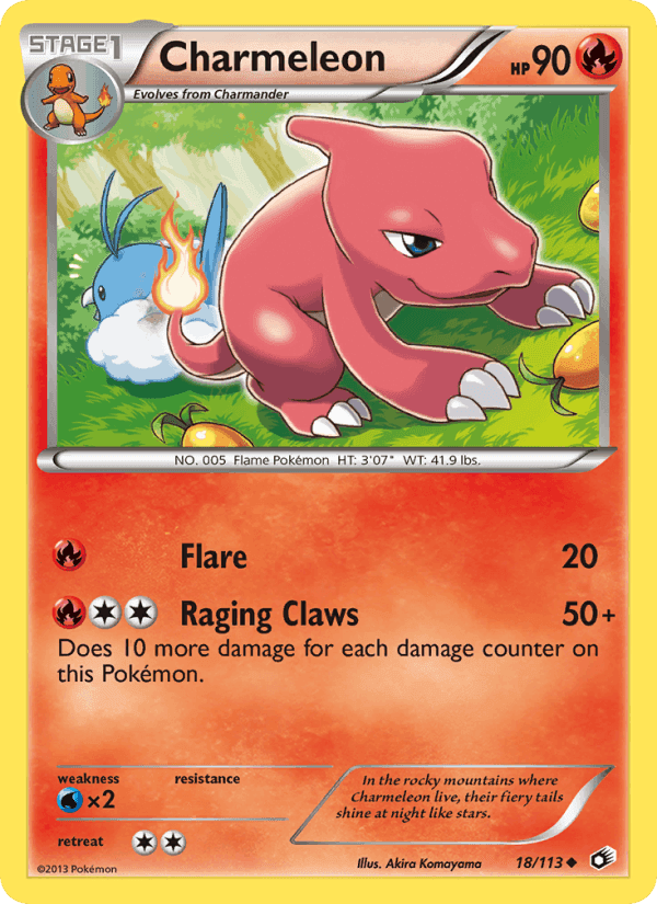Charmeleon, carta 18 di Legendary Treasures