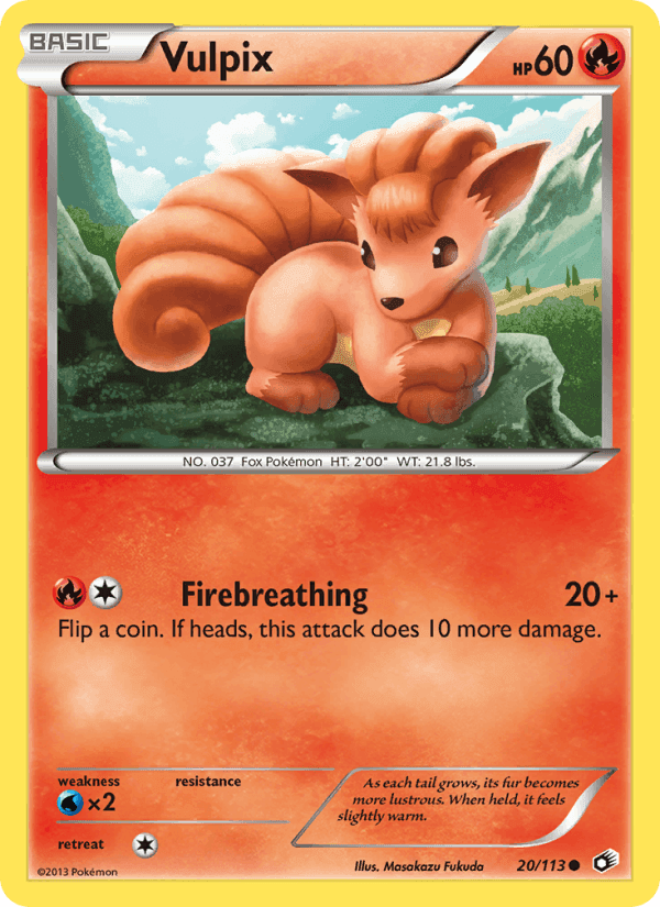 Vulpix, carta 20 di Legendary Treasures