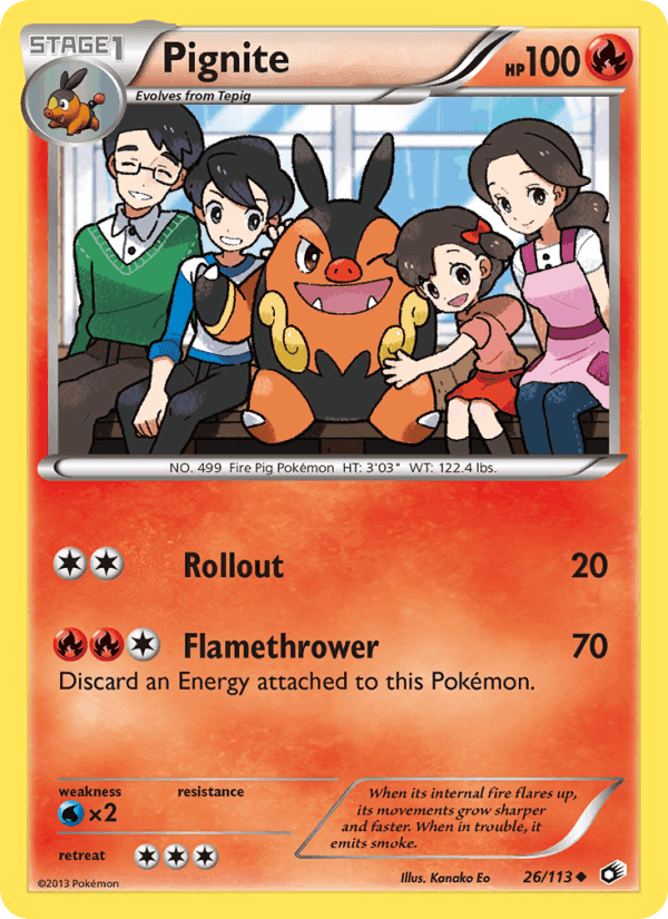 Pignite, carte 26 de Legendary Treasures