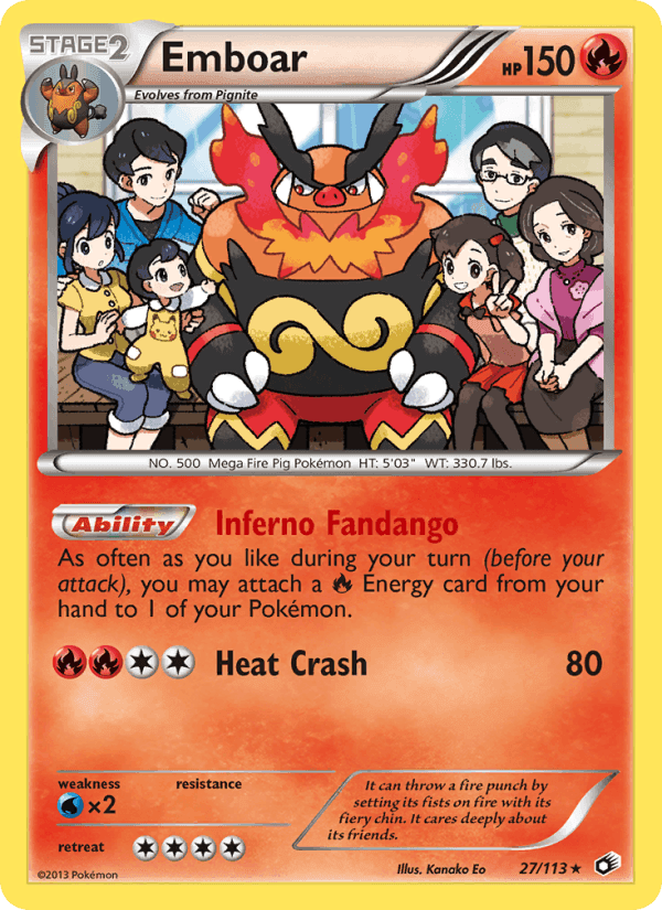 Emboar, carta 27 di Legendary Treasures