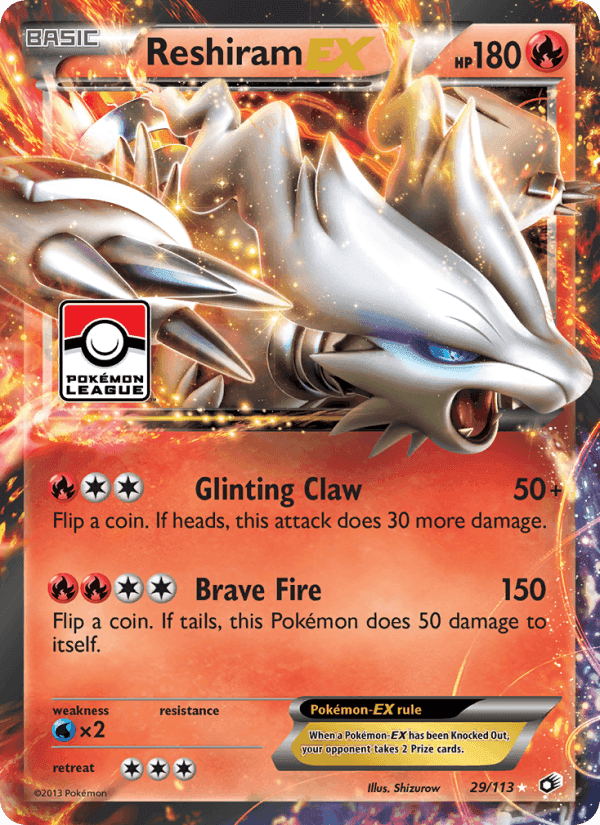Reshiram-EX, carte 29 de Legendary Treasures