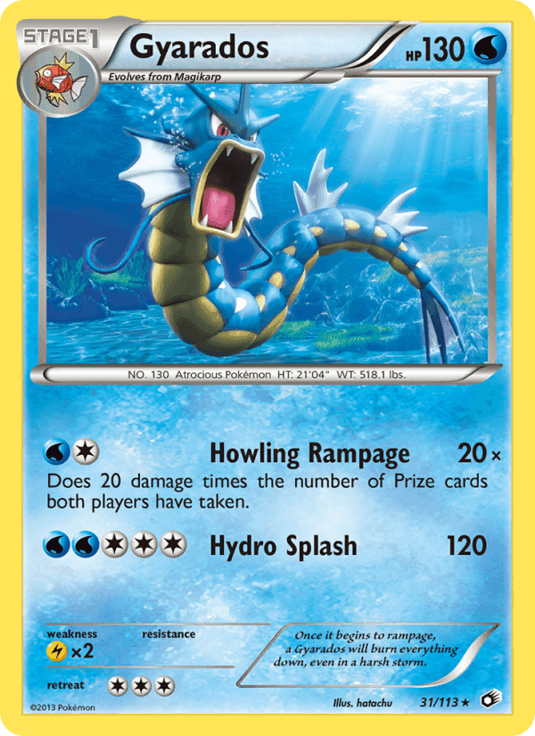 Gyarados, carte 31 de Legendary Treasures
