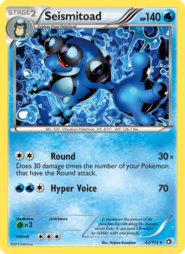 Seismitoad, carte 42 de Legendary Treasures