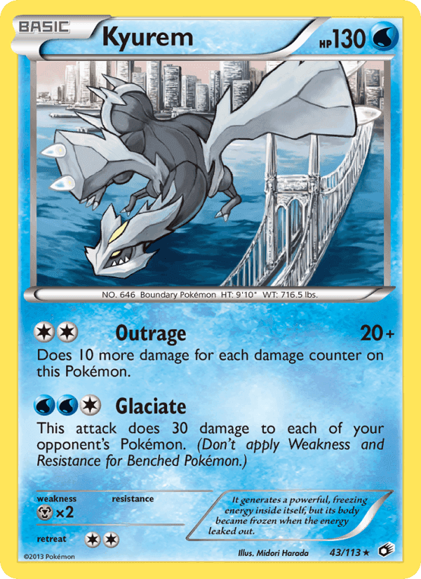 Kyurem, carte 43 de Legendary Treasures
